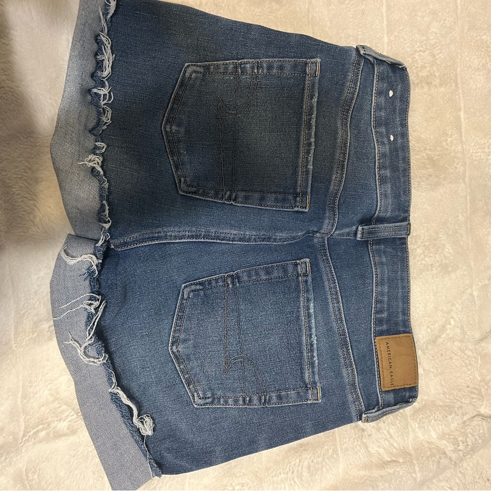 Frayed Hem Denim Shorts